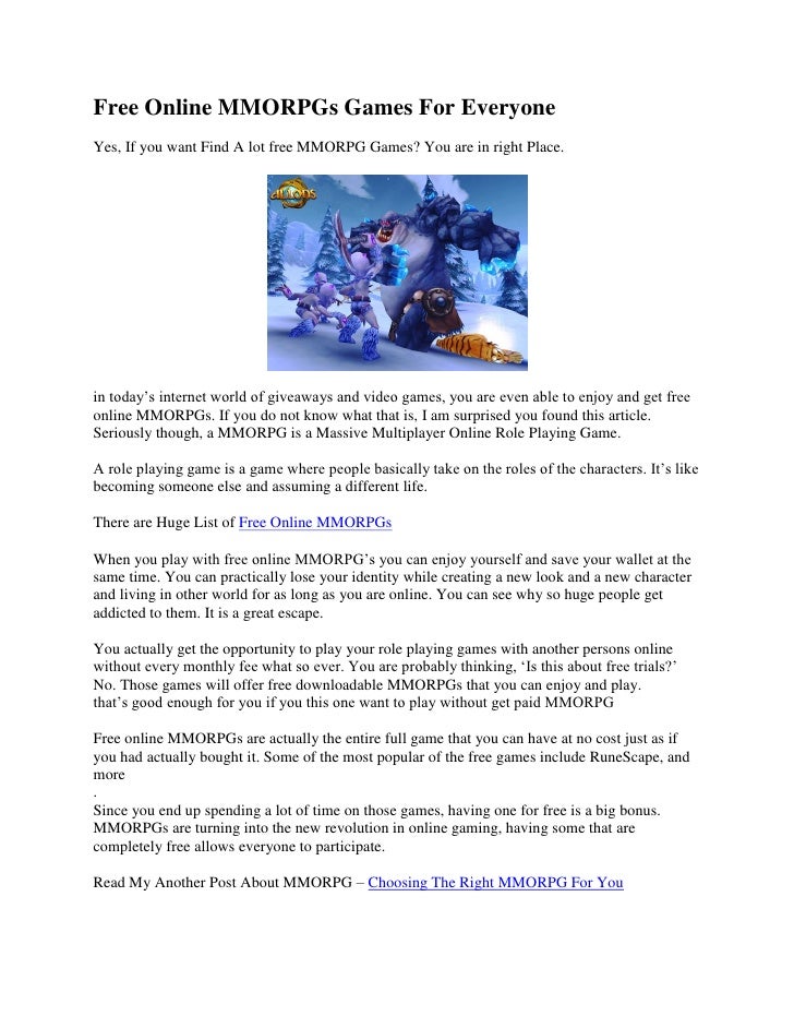 free online mmorp gs