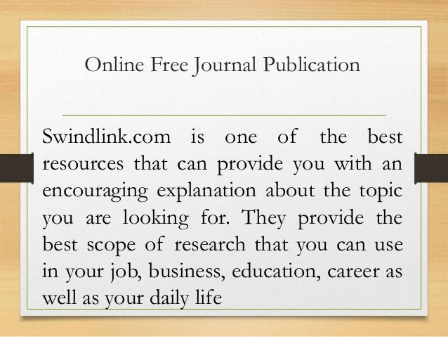 free online journal