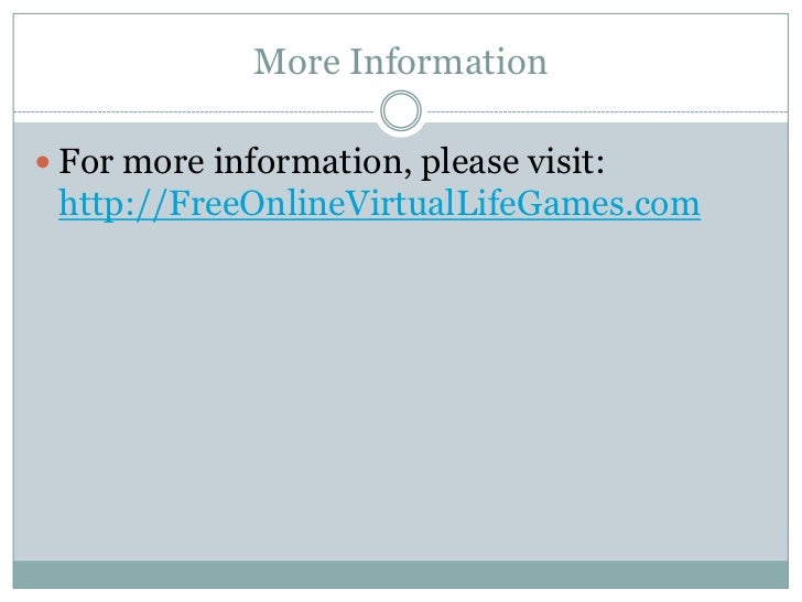 Free Online Virtual Life Games