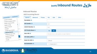 15
‫ماژول‬Inbound Routes(‫ادامه‬)
 