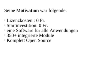 OpenERP und FreePBX-Swiss Integration