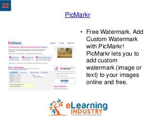 PicMarkr
• Free Watermark. Add
Custom Watermark
with PicMarkr!
PicMarkr lets you to
add custom
watermark (image or
text) t...