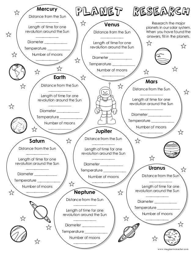 Free planet researchworksheet