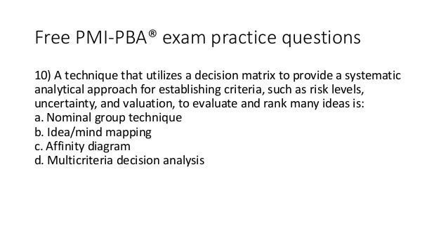 PMI-PBA Prüfungen