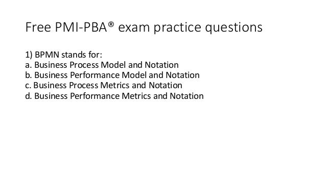 PMI-PBA Demotesten