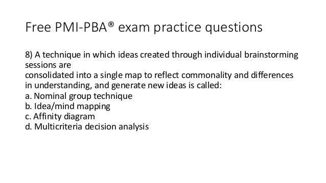 PMI-PBA Antworten