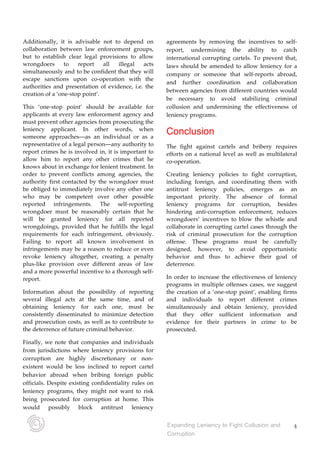 Expanding Leniency to Fight Collusion and Corruption | PDF | Law
