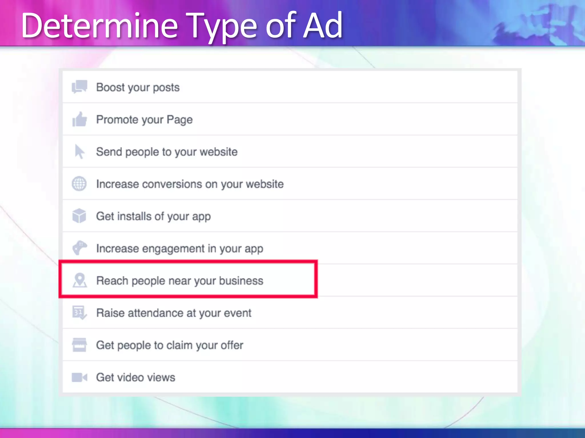 Determine	Type	of	Ad	
 