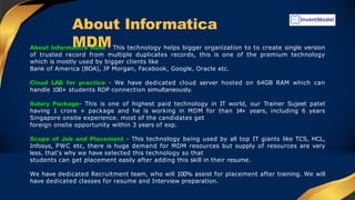 Informatica MDM Cloud Saas | Invent Model | PPTX