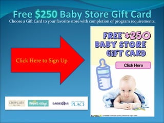 Free printable baby gift card