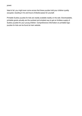 Free Printable Logic Puzzles