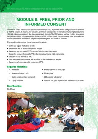 Free, prior and informed consent (fpic) in redd | PDF