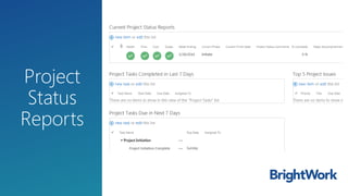 Project
Status
Reports
 