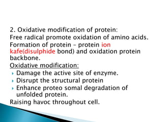 Free Radical Injury by prof dr naseer ppt | PPTX