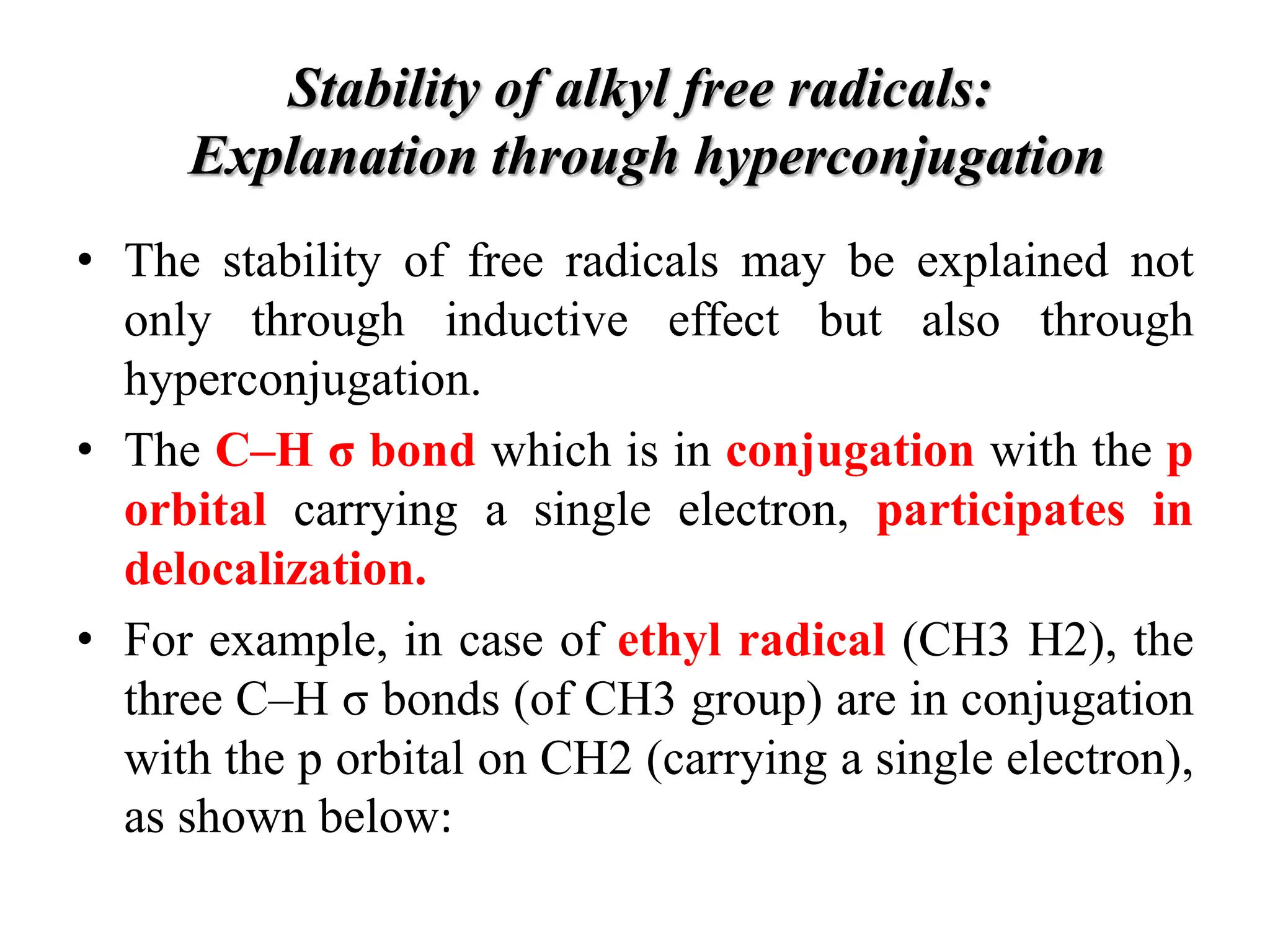 Free Radicals stability and detection.PPT
