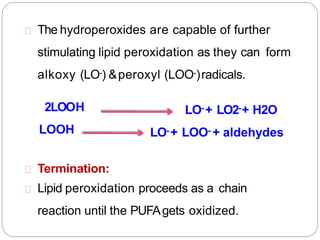 Lua Peroxide Free radicals and antioxidants | PPTX