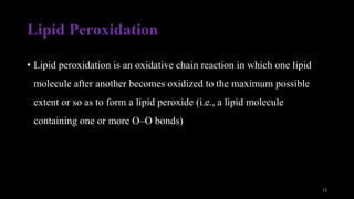 Free Radicals, Oxidative Stress and Natural Antioxidants by Maliha ...