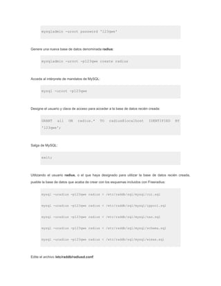 Free radiuconfiguracion