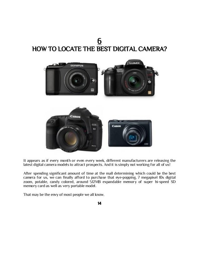 All About Digital Cameras Report And Catalogue