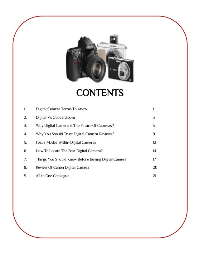 All About Digital Cameras Report And Catalogue