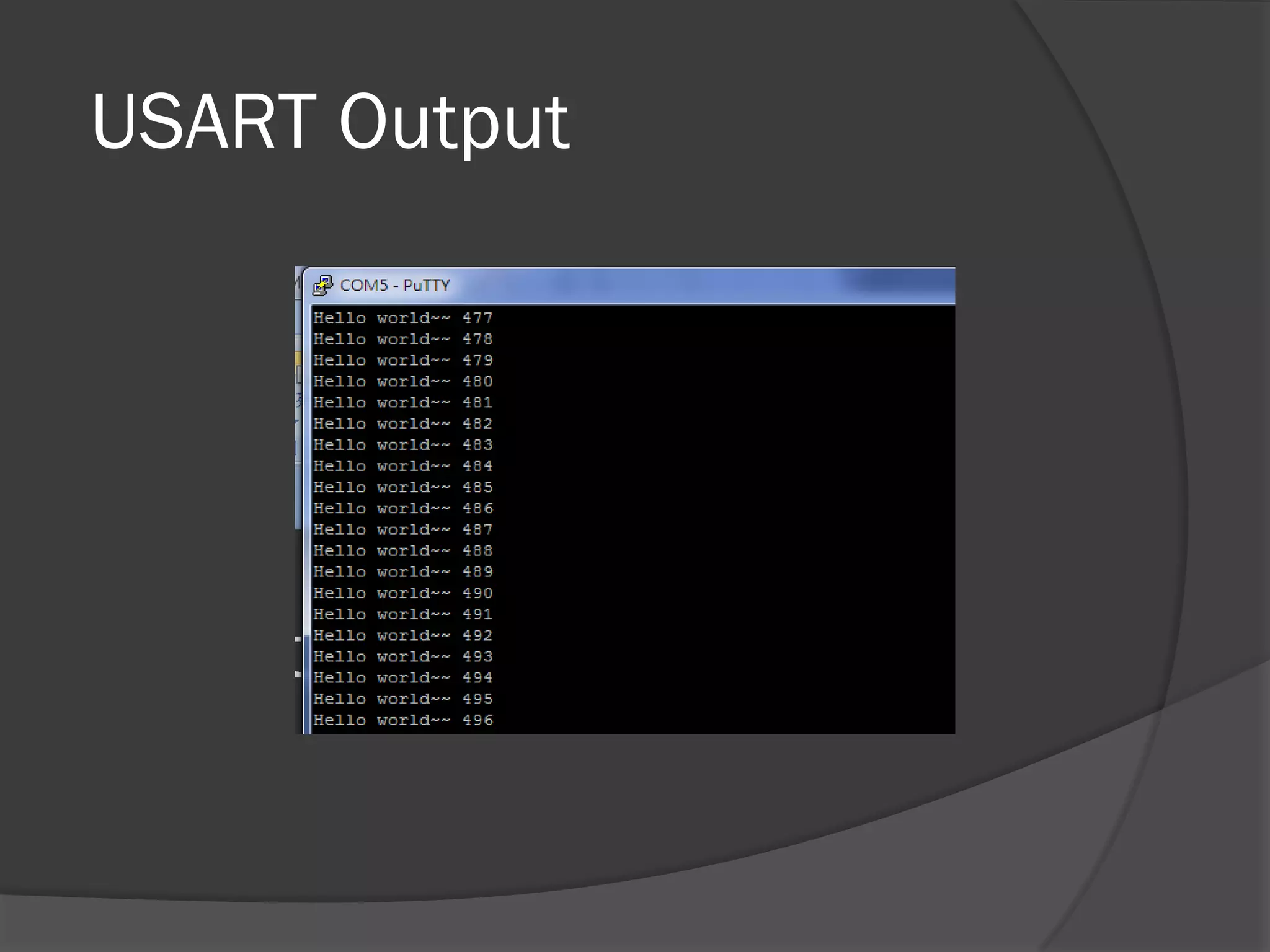USART Output
 