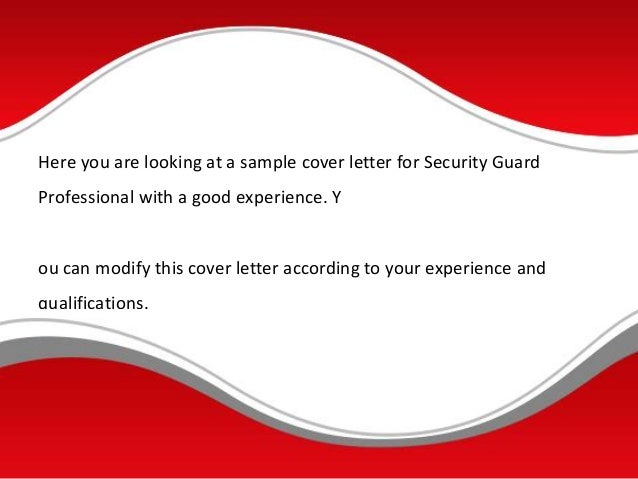 security guard cover letter samples