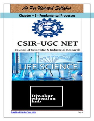 Chapter – 3 - Fundamental Processes
DIWAKAR EDUCATION HUB Page 1
Chapter – 3 - Fundamental Processes
As Per Updated Syllabus
 