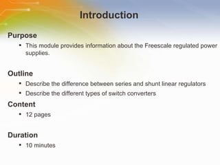 Introduction To Switching Regulators Ppt