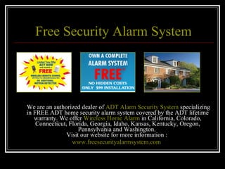 Free Security Alarm System ,[object Object]