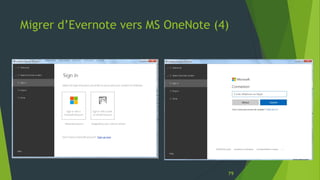 Migrer d’Evernote vers MS OneNote (4)
79
 