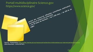 Portail multidisciplinaire Science.gov
https://www.science.gov/
234
Source : Présentation http://urfist.chartes.psl.eu/res...