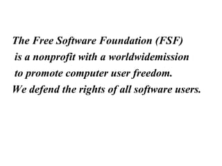 Free software foundation | PPTX