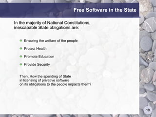 Free Software In The State