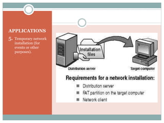 APPLICATIONS
5. Temporary network
installation (for
events or other
purposes).
 