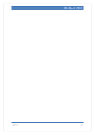 THEJESH 13
FREE SPACE OPTICS
 