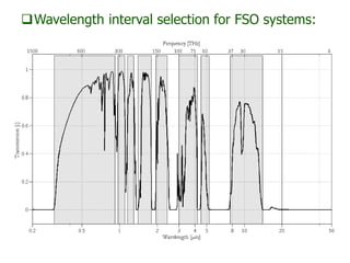 Wavelength interval selection for FSO systems:
 