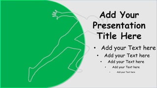 Free Sprint Running PowerPoint Template Green.pptx