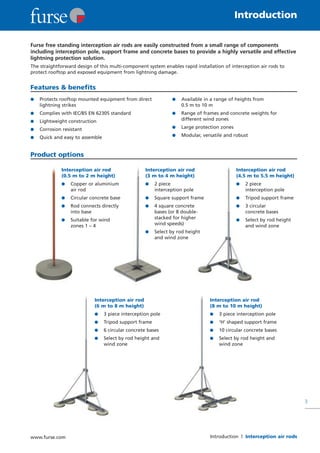 Free standing interception air rods brochure | PDF