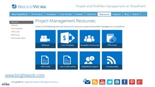 Free Project management Template for SharePoint from BrightWork and ...