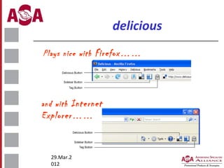 delicious
Plays nice with Firefox ……

and with Internet
Explorer ……

29.Mar.2
012

 