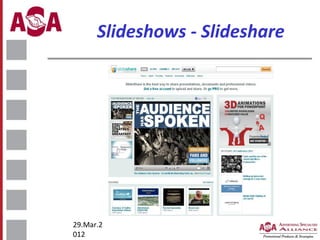 Slideshows - Slideshare

29.Mar.2
012

 