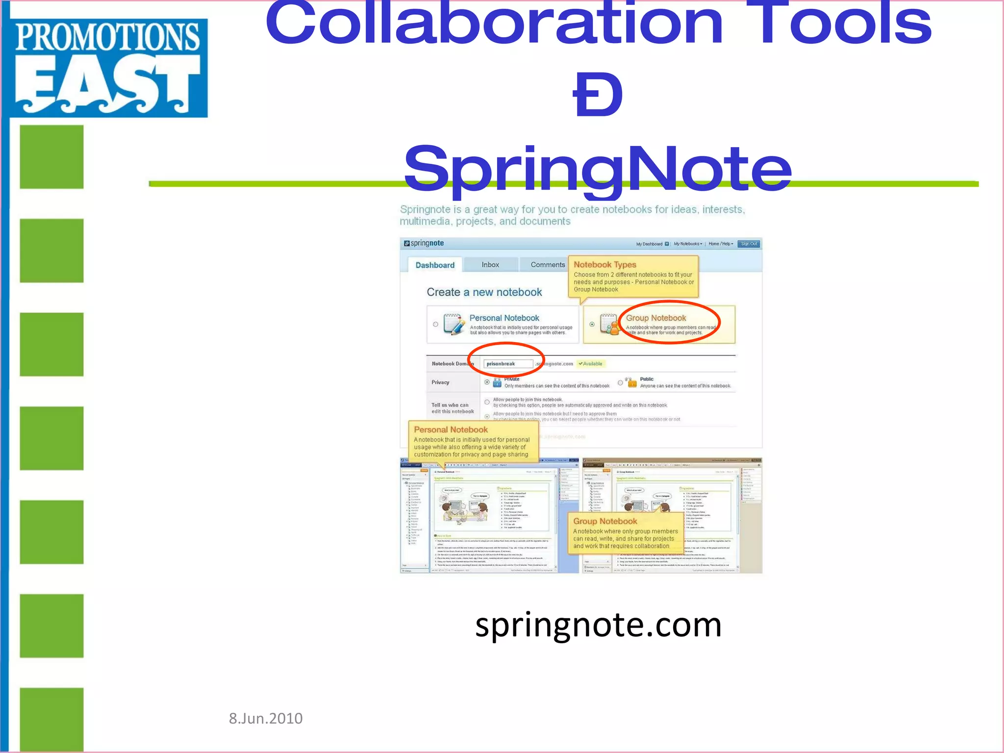 Collaboration Tools – SpringNote springnote.com 
