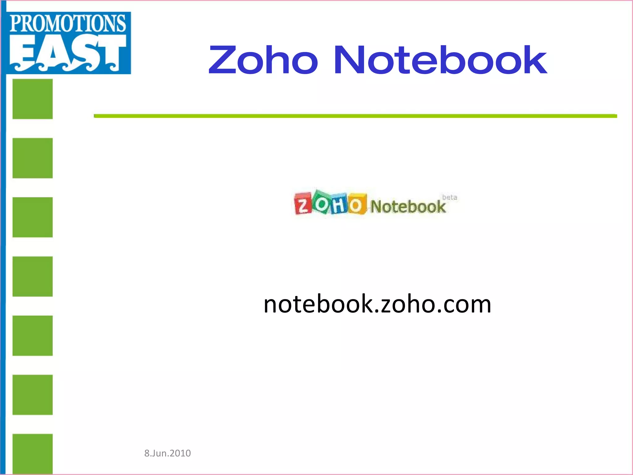 Zoho Notebook notebook.zoho.com 