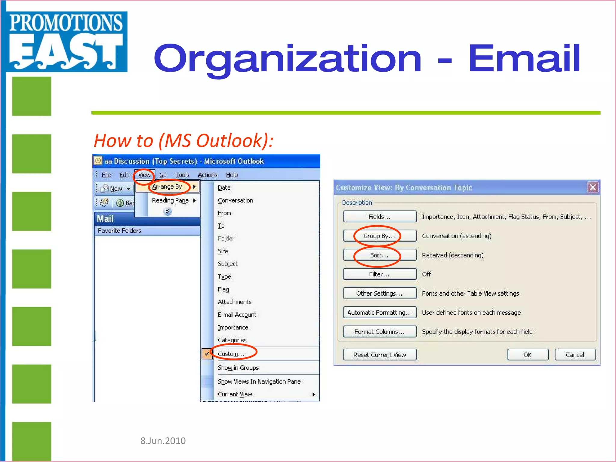 Organization - Email How to (MS Outlook): 