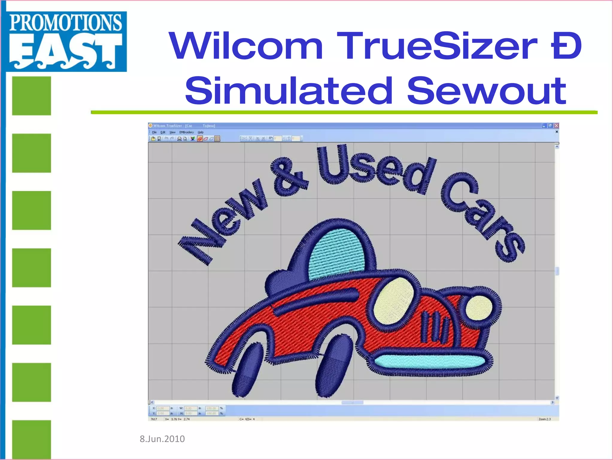 Wilcom TrueSizer – Simulated Sewout 