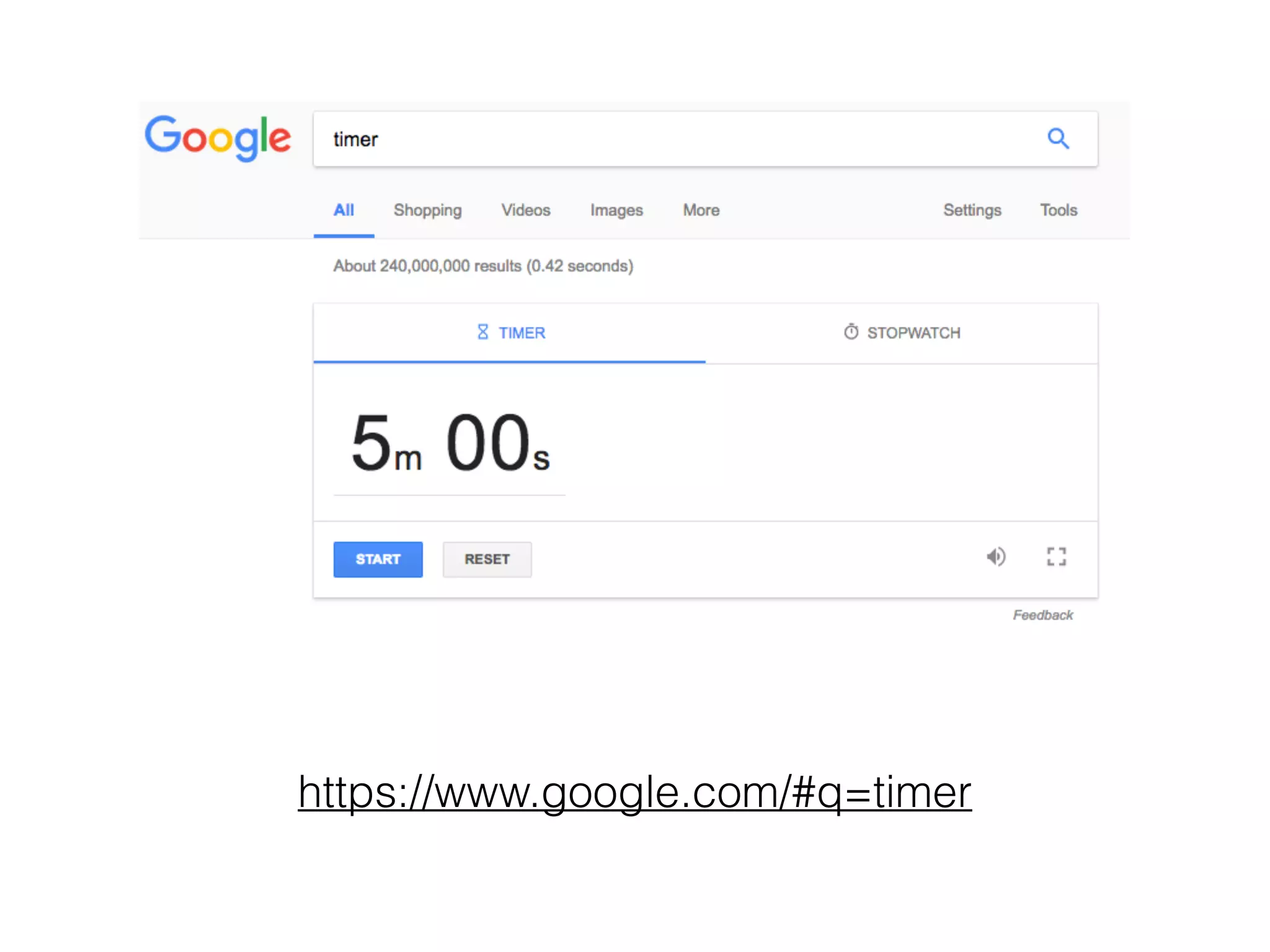 https://www.google.com/#q=timer
 