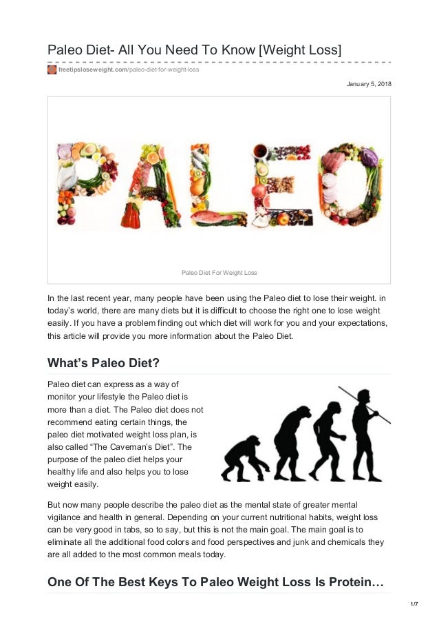 paleo diet weight loss