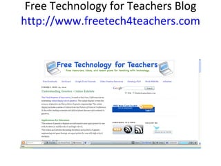 Free Technology for Teachers Blog http://www.freetech4teachers.com 