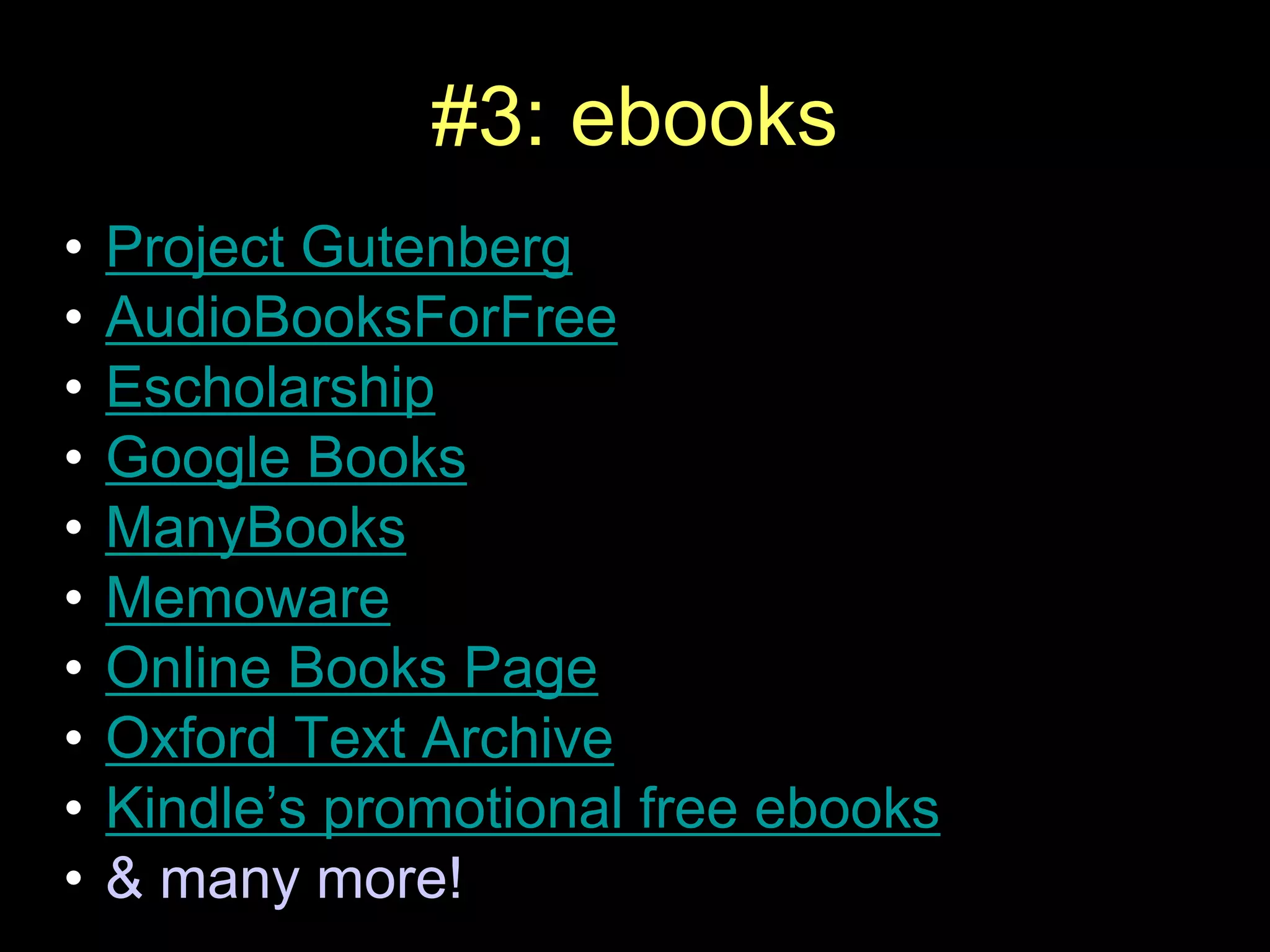 #3: ebooksProject Gutenberg