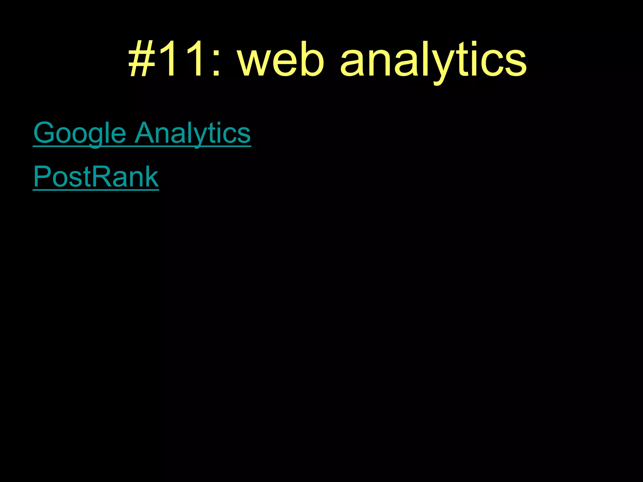 #9: user support toolsScreencasts: JingDiscussion Boards: Google GroupsComputer Sharing: LogMeIn or Yuuguu($)